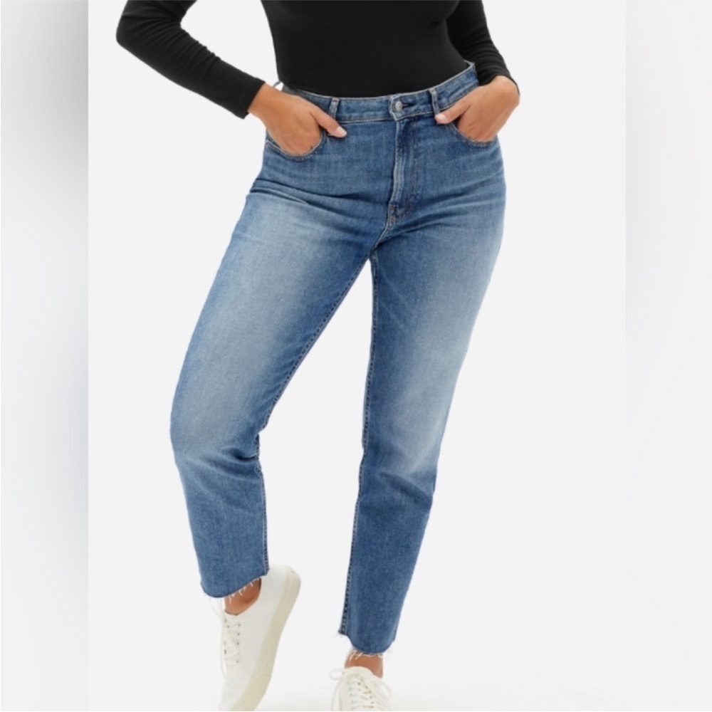 Everlane Blue Curvy Cheeky Jeans size 29 crop